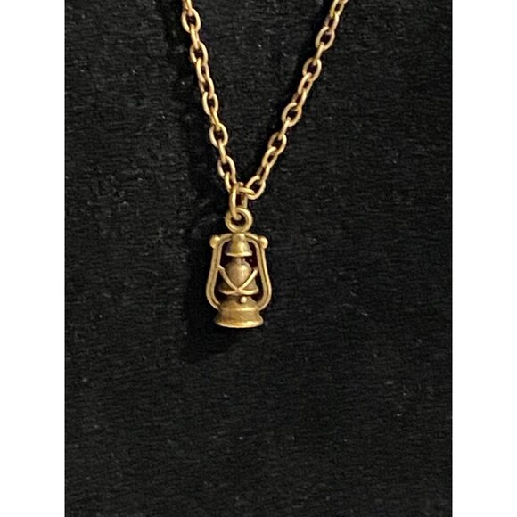 Jewelry - Vintage Brass Lantern Pendant Necklace